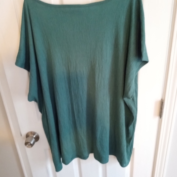 *NWT! AVA & VIV V NECK CASUAL DRESS TOP GREEN PLUS SIZE 4X - Picture 5 of 7